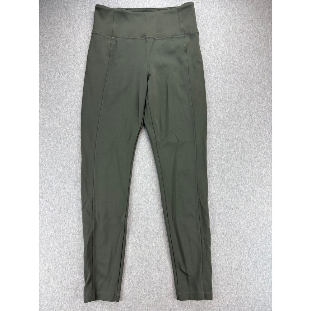 Athleta Leggings Womens S Tight Olive Green High Rise Workout Casual Active